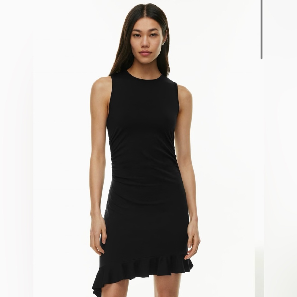 Wilfred Asymmetrical Sleeveless Dress in Black